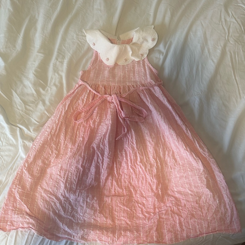 Pink and White Gingham Easter/Spring Dress. Vintage Cary San Francisco